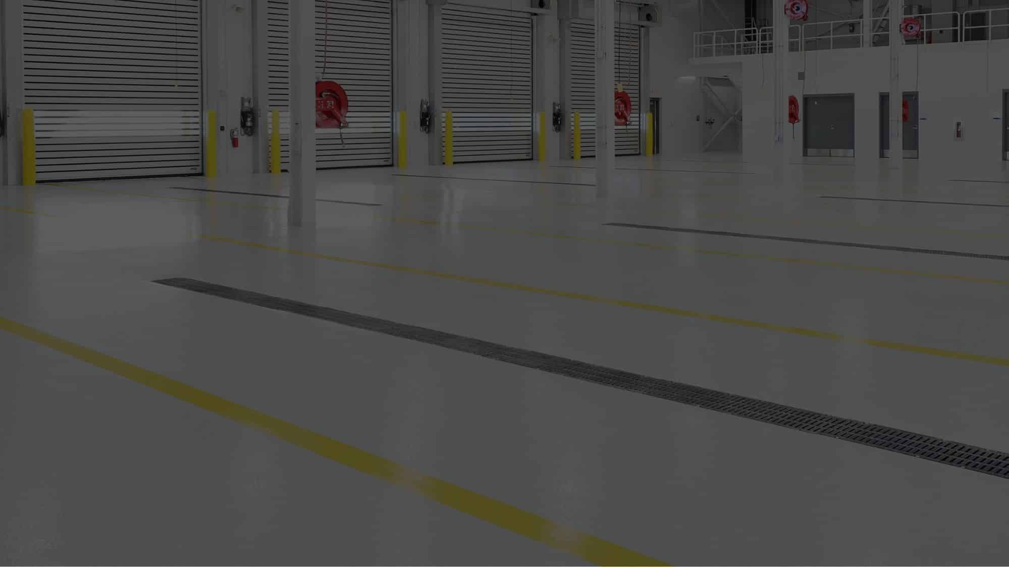Resinous floor in a municipal and civic facility